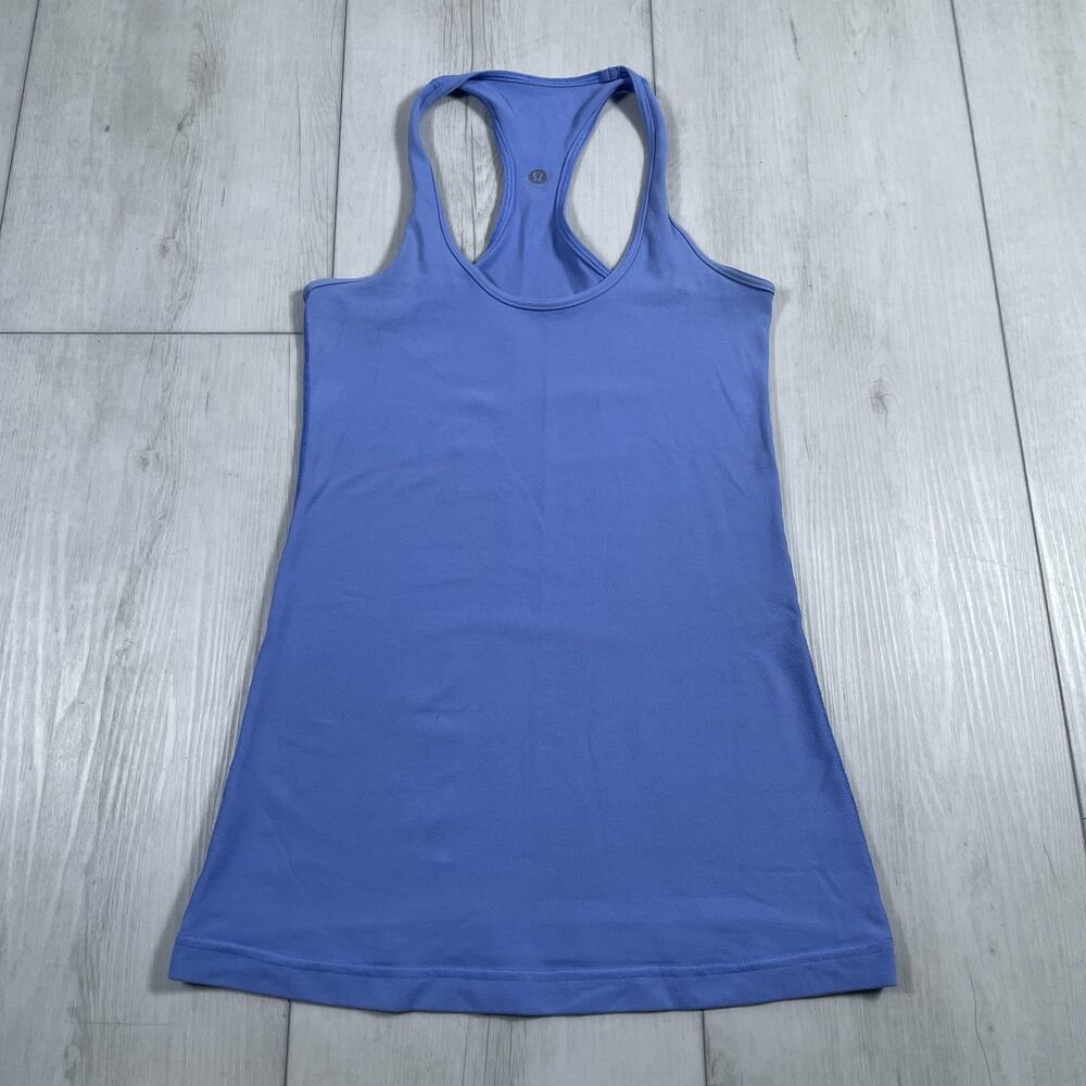 Lululemon Womens Size 2 Blue Racerback Pullover Gym Yoga Tank Top Pilates